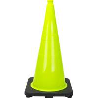 C&ocirc;ne de signalisation de premi&egrave;re qualit&eacute;, 28", Vert lime Equipex