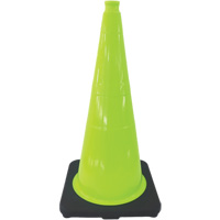 C&ocirc;ne de signalisation de premi&egrave;re qualit&eacute;, 18", Vert lime Equipex
