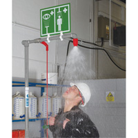 Douche combin&eacute;e avec cuvette ferm&eacute;e en ABS et entr&eacute;e sup&eacute;rieure, Socle Equipex