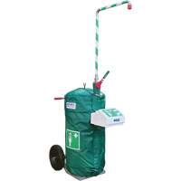 Douche d'urgence isol&eacute;e, mobile et autonome avec douche oculaire et faciale, Capacit&eacute; 30 gal., Conformit&eacute; Aucune Equipex