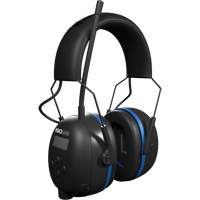 &eacute;couteurs Bluetooth AM/FM Air Defender noir & bleu, Style Bandeau, 25 dB Equipex