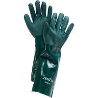 Gants verts &agrave; double enduit, 18" lo, PVC, Doublure en Jersey de coton, 70 mils Equipex