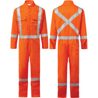 Bizflame&reg; 88/12 Iona 7 oz. FR510 FR Coverall, Size 36, Orange Equipex
