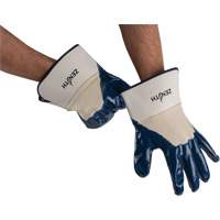 Gants &agrave; poignet de s&eacute;curit&eacute; de poids lourd, 11/2T-Grand, R&ecirc;vetement Nitrile, Enveloppe en Coton Equipex