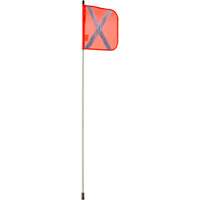 Heavy-Duty Safety Whip, Threaded Mount, 5' High, Orange with Reflective X Equipex
