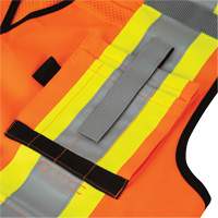 6680 Veste d'arpenteur antimicrobienne haute visibilit&eacute; avec dos en maille, Orange haute visibilit&eacute;, Petit, Polyester Equipex