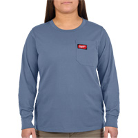 T-shirt &agrave; manches longues avec poches GRIDIRON, Femmes, T-petit, Bleu Equipex