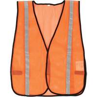 Veste de s&eacute;curit&eacute; &agrave; mailles compacte, Orange haute visibilit&eacute;, Polyester Equipex