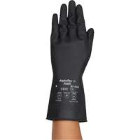 Gants r&eacute;sistants aux produits chimiques AlphaTec 87-118, Taille Petit/7, 12,6" lo, Latex de caoutchouc, Doublure en Coton, 31-mil Equipex