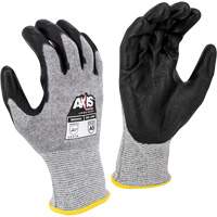 Gants de travail r&eacute;sistants &agrave; la coupe, compatibles avec &eacute;crans tactiles RWG566 AXIS, Taille T-petit, Calibre 18, Rev&ecirc;tement Polyur&eacute;thane, Enveloppe en Acier inoxydable/PEHP, ASTM ANSI niveau A5/EN 388 niveau E Equipex
