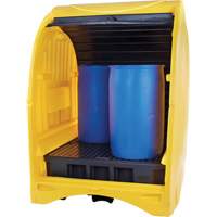 4-Drum Hard Cover Spill Pallet, 68.11" L x 61.61" W x 83.07" H, 1433 lbs. Load Capacity Equipex