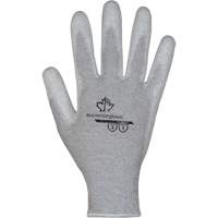 Gants blancs KnitActiv dissipatifs &eacute;lectrostatiques et peu pelucheux, 5, R&ecirc;vetement Polyur&eacute;thane, Calibre 13, Enveloppe en Nylon/Coton Equipex