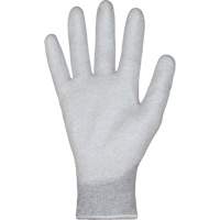 Gants blancs KnitActiv dissipatifs &eacute;lectrostatiques et peu pelucheux, 5, R&ecirc;vetement Polyur&eacute;thane, Calibre 13, Enveloppe en Nylon/Coton Equipex
