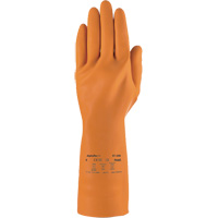 Gants robustes r&eacute;sistants aux produits chimiques AlphaTec 87-208, Taille 7, 12,8" lo, Latex de caoutchouc, Doublure en Coton/Ouat&eacute;e, 29,5 mils Equipex