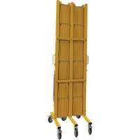 Expandable Barrier, 84" H x 20' L, Yellow Equipex