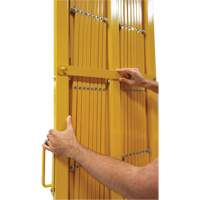 Expandable Barrier, 84" H x 20' L, Yellow Equipex