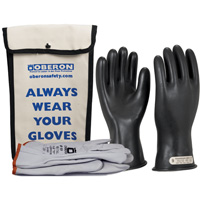 Class 00 Rubber Electrical Glove Kit, 8, 11" L, 20 cal/cm², NFPA 70E Equipex