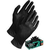 Deny&reg; Disposable Gloves, Small, Nitrile, 6-mil, Powder-Free, Black Equipex