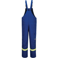 Bizflame&reg; 88/12 Insulated Bib Pants, Cotton/Nylon, Small, Blue Equipex
