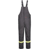 Bizflame&reg; 88/12 Insulated Bib Pants, Cotton/Nylon, Small, Grey Equipex