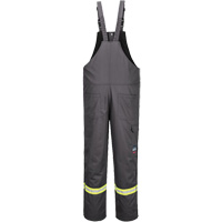 Bizflame&reg; 88/12 Insulated Bib Pants, Cotton/Nylon, Small, Grey Equipex