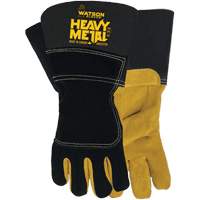 Gants de soudage d'hiver Black Velvet Heavy Metal, Taille Petit, Enveloppe en Cuir d'&eacute;lan refendu, ASTM ANSI niveau A5 Equipex