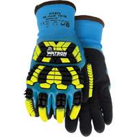 Gants d'hiver antichocs 9393TPR Stealth Black Ops, Petit, Paume en Mousse de latex, Poignet Poignet en tricot Equipex
