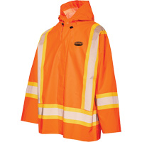 R804 Hurricane Rain Jacket, Small, High Visibility Orange Equipex