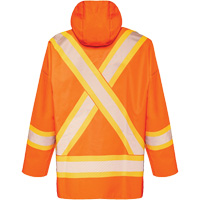 R804 Hurricane Rain Jacket, Small, High Visibility Orange Equipex