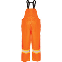 R805 Hurricane Bib Pants, Small, High Visibility Orange Equipex