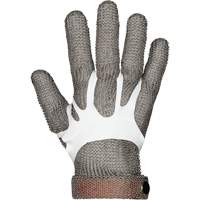 MMG Food Safe Metal Chainmail Gloves, Size 2X-Small, Stainless Steel Shell, ASTM ANSI Level A9 Equipex