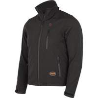 Veste chauffante Softshell, Hommes, Petit, Noir Equipex