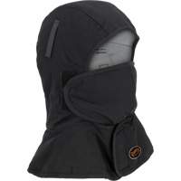 Pioneer 765A Flame-Resistant Quilted Hard Hat Liner with Long Neck & Detachable Mouthpiece, Black/Grey, Cotton/FR-Tech&reg;/Modacrylic/Nylon Equipex