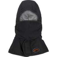 Pioneer 765A Flame-Resistant Quilted Hard Hat Liner with Long Neck & Detachable Mouthpiece, Black/Grey, Cotton/FR-Tech&reg;/Modacrylic/Nylon Equipex