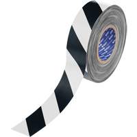 ToughStripe&reg; Max Floor Marking Tape, 2" x 100', Polyester, Black and White Equipex