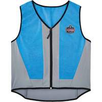 Veste de refroidissement &eacute;vaporatif Chill-Its 6667 avec fermeture &agrave; glissi&egrave;re, Moyen, Bleu Equipex