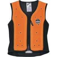 Chill-Its 6685 Dry Evaporative Cooling Vest with Zipper Closure, Medium, Orange Equipex
