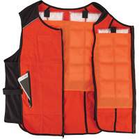 Chill-Its 6260 Lightweight Phase Change Cooling Vest with Rechargeable Packs, Small/Medium, Orange Equipex