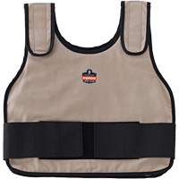 Chill-Its 6230 Standard Phase Change Cooling Vest with Rechargeable Packs, Small/Medium, Khaki Equipex