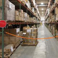 Ensemble de barri&egrave;re &agrave; chaîne magn&eacute;tique pour l'entrep&ocirc;t, Orange Equipex