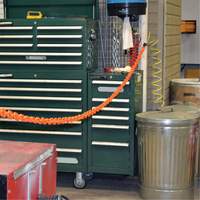 Ensemble de barri&egrave;re &agrave; chaîne magn&eacute;tique pour l'entrep&ocirc;t, Orange Equipex