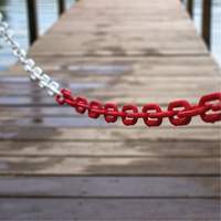 Chaîne de barri&egrave;re en plastique &agrave; deux couleurs, Vert/Blanc Equipex