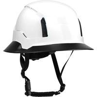 Bordure large compl&egrave;te &agrave; agrafe pour casque d'alpiniste RZRBack, blanc Equipex