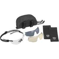 Combat Safety Glasses Kit, Clear/Smoke/Copper Lens, Anti-Fog/Anti-Scratch, ANSI Z87+ Equipex