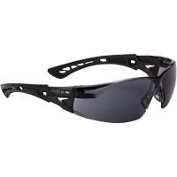 Rush+ BSSI Safety Glasses, Grey/Smoke Lens, Anti-Fog/Anti-Scratch, ANSI Z87+ Equipex