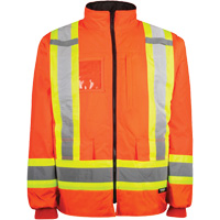 Manteau haute visibilit&eacute; 7-en-1, Polyester, Orange haute visibilit&eacute;, T-petit Equipex