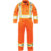 High-Visibility Fire-Resistant Coveralls, Size Small, Orange Equipex