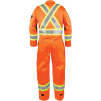 High-Visibility Fire-Resistant Coveralls, Size Small, Orange Equipex