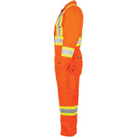 High-Visibility Lined Canvas Overalls, Small, High Visibility Orange Equipex