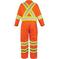 High-Visibility Unlined Coveralls, Small, High Visibility Orange Equipex